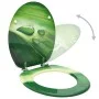 Toilet seat with lid MDF green water drop design by vidaXL, Toilet and bidet seats - Ref: Foro24-146908, Price: 47,06 €, Disc...
