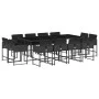 Garten-Essgruppe mit 13-teiligen Kissen aus schwarzem Kunststoff-Rattan. von , Gartensets - Ref: Foro24-3278166, Preis: 809,4...