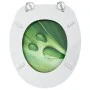 Toilet seat with lid MDF green water drop design by vidaXL, Toilet and bidet seats - Ref: Foro24-146908, Price: 47,06 €, Disc...