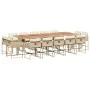Garten-Essgruppe mit 15-teiligen Kissen aus synthetischem Rattan in Beige. von , Gartensets - Ref: Foro24-3278187, Preis: 1,0...