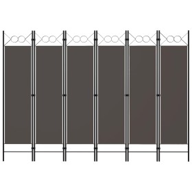 Biombo divisor de 6 paneles gris antracita 240x180 cm de vidaXL, Divisores de ambientes - Ref: Foro24-320713, Precio: 52,79 €...
