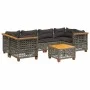Set de sofás de jardín 7 pzas con cojines ratán sintético gris de , Conjuntos de jardín - Ref: Foro24-3261747, Precio: 589,45...