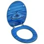 Toilet seat and blue MDF lid with water drop design by vidaXL, Toilet and bidet seats - Ref: Foro24-146906, Price: 49,91 €, D...