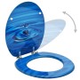 Toilet seat and blue MDF lid with water drop design by vidaXL, Toilet and bidet seats - Ref: Foro24-146906, Price: 51,15 €, D...