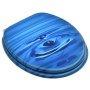 Toilet seat and blue MDF lid with water drop design by vidaXL, Toilet and bidet seats - Ref: Foro24-146906, Price: 51,15 €, D...