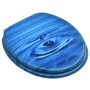 Toilet seat and blue MDF lid with water drop design by vidaXL, Toilet and bidet seats - Ref: Foro24-146906, Price: 49,91 €, D...