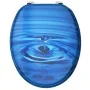 Toilet seat and blue MDF lid with water drop design by vidaXL, Toilet and bidet seats - Ref: Foro24-146906, Price: 49,91 €, D...