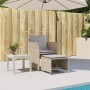 Sillón de jardín con reposapiés ratán sintético beige by , Garden sets - Ref: Foro24-368619, Price: 121,12 €, Discount: %