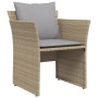 Sillón de jardín con reposapiés ratán sintético beige by , Garden sets - Ref: Foro24-368619, Price: 121,12 €, Discount: %