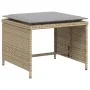 Gartenliege mit Beige Kunststoff-Rattan Fußstütze von , Gartensets - Ref: Foro24-368619, Preis: 123,66 €, Rabatt: %