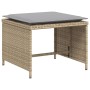 Sillón de jardín con reposapiés ratán sintético beige by , Garden sets - Ref: Foro24-368619, Price: 121,12 €, Discount: %