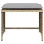 Gartenliege mit Beige Kunststoff-Rattan Fußstütze von , Gartensets - Ref: Foro24-368619, Preis: 123,66 €, Rabatt: %