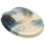 WC-Toilettensitz aus MDF mit Soft-Close-Funktion im Strand-Design von vidaXL, Toiletten- und Bidetsitze - Ref: Foro24-146918,...