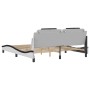 Bed frame with black and white synthetic leather headboard by , Beds and slatted bases - Ref: Foro24-3208116, Price: 256,21 €...