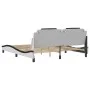 Bed frame with black and white synthetic leather headboard by , Beds and slatted bases - Ref: Foro24-3208116, Price: 251,73 €...