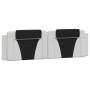 Bed frame with black and white synthetic leather headboard by , Beds and slatted bases - Ref: Foro24-3208116, Price: 256,21 €...