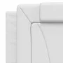 Estructura de cama con luces LED cuero PE blanco 160x200 cm de , Camas y somieres - Ref: Foro24-3214030, Precio: 241,62 €, De...