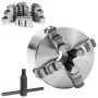 4-jaw self-centering lathe chuck 100 mm steel by vidaXL, Clamps and screws - Ref: Foro24-146709, Price: 108,94 €, Discount: %