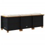 3-seater garden sofa with black synthetic rattan cushions by , Outdoor sofas - Ref: Foro24-365917, Price: 216,31 €, Discount: %