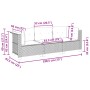 3-seater garden sofa with black synthetic rattan cushions by , Outdoor sofas - Ref: Foro24-365917, Price: 216,31 €, Discount: %