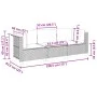 3-Sitzer-Gartensofa mit schwarzen synthetischen Rattankissen von , Outdoor-Sofas - Ref: Foro24-365917, Preis: 235,61 €, Rabat...