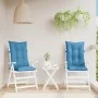 Kissen für Hochlehner, 2 Stück, blau melierter Stoff, 120 x 50 x 7 cm von , Kissen für Stühle und Sofas - Ref: Foro24-4002358...