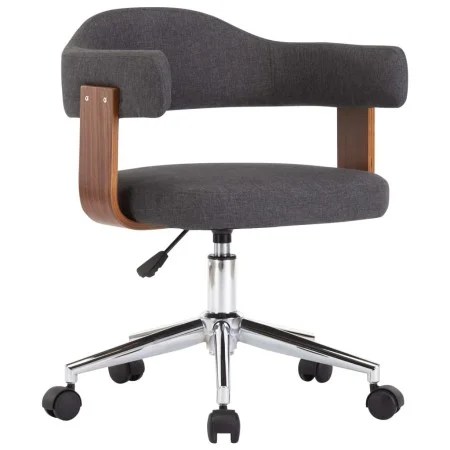 Bentwood and Gray Fabric Swivel Office Chair by vidaXL, Office chairs - Ref: Foro24-3054840, Price: 140,21 €, Discount: %