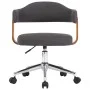 Bentwood and Gray Fabric Swivel Office Chair by vidaXL, Office chairs - Ref: Foro24-3054840, Price: 140,21 €, Discount: %
