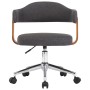 Drehbarer Bürostuhl aus Bugholz und grauem Stoff von vidaXL, Bürostühle - Ref: Foro24-3054840, Preis: 152,02 €, Rabatt: %