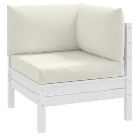 Cushions for pallet sofa 3 units cream melange fabric by , Cushions for chairs and sofas - Ref: Foro24-4002654, Price: 58,31 ...