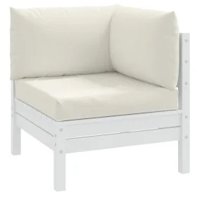 Cushions for pallet sofa 3 units cream melange fabric by , Cushions for chairs and sofas - Ref: Foro24-4002654, Price: 46,48 ...