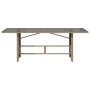 Garden table glass surface PE rattan beige 190x80x75 cm by , Garden tables - Ref: Foro24-365605, Price: 188,75 €, Discount: %