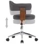 Bentwood and Gray Fabric Swivel Office Chair by vidaXL, Office chairs - Ref: Foro24-3054840, Price: 140,21 €, Discount: %