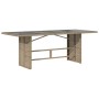 Gartentisch Glasoberfläche PE Rattan Beige 190x80x75 cm von , Gartentische - Ref: Foro24-365605, Preis: 174,80 €, Rabatt: %