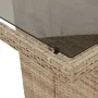 Garden table glass surface PE rattan beige 190x80x75 cm by , Garden tables - Ref: Foro24-365605, Price: 188,75 €, Discount: %