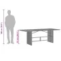 Garden table glass surface PE rattan beige 190x80x75 cm by , Garden tables - Ref: Foro24-365605, Price: 188,75 €, Discount: %