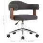 Bentwood and Gray Fabric Swivel Office Chair by vidaXL, Office chairs - Ref: Foro24-3054840, Price: 140,21 €, Discount: %