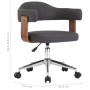 Drehbarer Bürostuhl aus Bugholz und grauem Stoff von vidaXL, Bürostühle - Ref: Foro24-3054840, Preis: 152,02 €, Rabatt: %