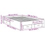 Estructura de cama Marrón 120 x 200 cm Madera contrachapada
