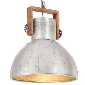 Industrial pendant lamp 25 W silver round 40 cm E27 by vidaXL, Lamps - Ref: Foro24-320529, Price: 93,06 €, Discount: %