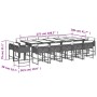 Garden dining set with cushions 15 pieces black synthetic rattan by , Garden sets - Ref: Foro24-3278177, Price: 830,93 €, Dis...