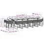 Garden dining set with cushions 15 pieces black synthetic rattan by , Garden sets - Ref: Foro24-3278177, Price: 948,77 €, Dis...