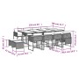 Garten-Essgruppe mit Kissen, 13-teilig, schwarzes synthetisches Rattan von , Gartensets - Ref: Foro24-3278114, Preis: 623,98 ...