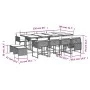 Set comedor de jardín con cojines 13 pzas ratán sintético negro de , Conjuntos de jardín - Ref: Foro24-3278114, Precio: 701,5...