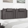 Gray synthetic leather padded bed headboard 160 cm by , Headboards and footboards - Ref: Foro24-374800, Price: 65,38 €, Disco...