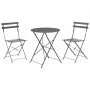 ProGarden Bistro Table and Chairs 3 Pieces Matte Dark Anthracite Gray by ProGarden, Garden sets - Ref: Foro24-436225, Price: ...