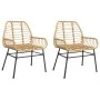 Garden armchairs 2 units brown synthetic rattan by , Garden chairs - Ref: Foro24-369092, Price: 119,05 €, Discount: %