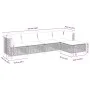 Garden sofa set with cushions 5 pieces gray synthetic rattan by , Garden sets - Ref: Foro24-3261789, Price: 415,41 €, Discoun...