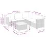 6-teilige Gartensofagarnitur und schwarze synthetische Rattankissen von , Gartensets - Ref: Foro24-3261827, Preis: 418,42 €, ...