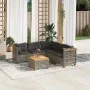 Set de muebles de jardín 6 pzas y cojines ratán sintético gris de , Conjuntos de jardín - Ref: Foro24-3261831, Precio: 488,02...